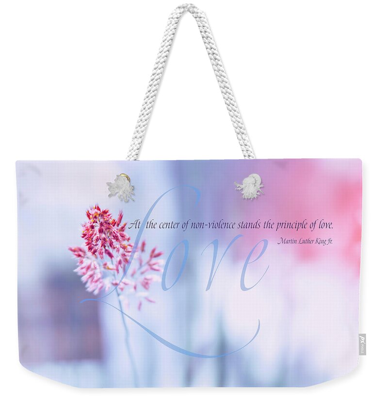 Love Weekender Tote Bag featuring the digital art The Center is Love by Terry Davis
