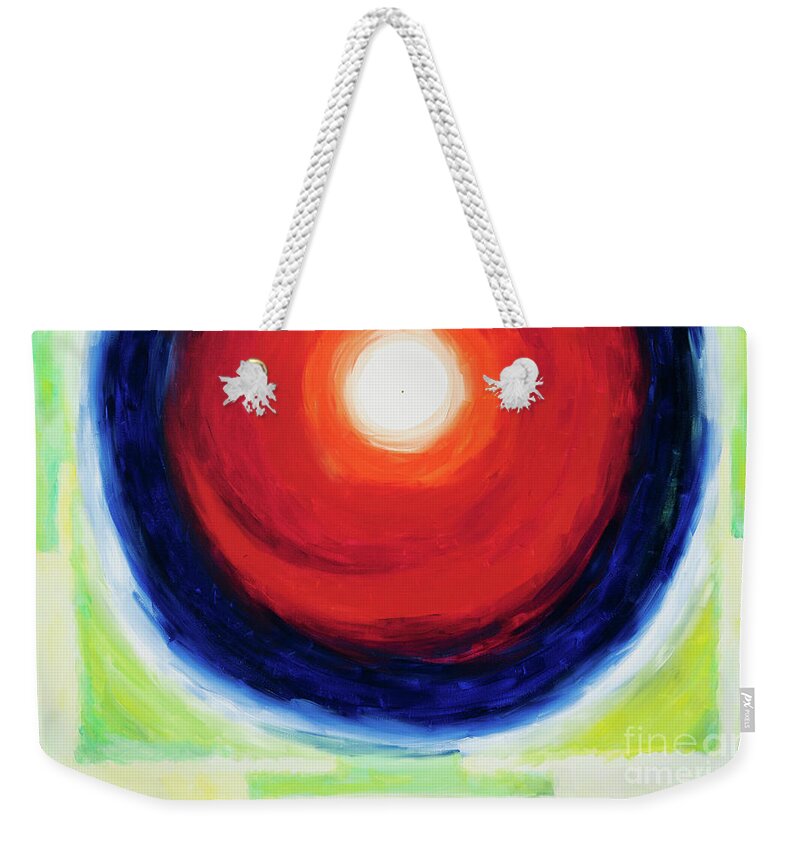 The Center Weekender Tote Bag featuring the painting The Center by Victoria Tara