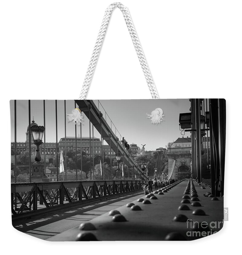 Chain Weekender Tote Bag featuring the photograph The Chain Bridge, Danube Budapest by Perry Rodriguez