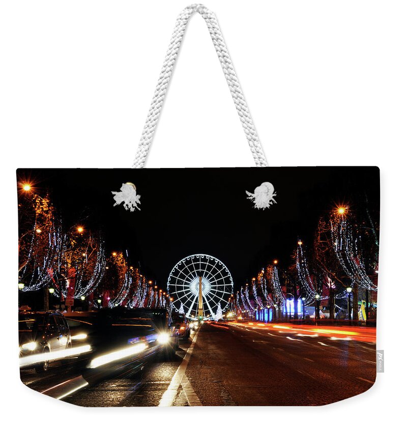 The Champs-Elysees avenue illuminated for Christmas Weekender Tote Bag by  Dutourdumonde Photography - Pixels