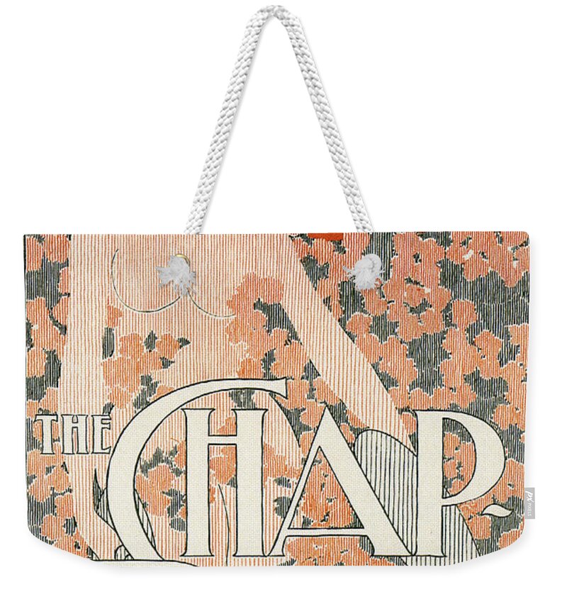 The Chap Book Weekender Tote Bag featuring the mixed media The Chap Book - Magazine Cover - Vintage Art Nouveau Poster by Studio Grafiikka
