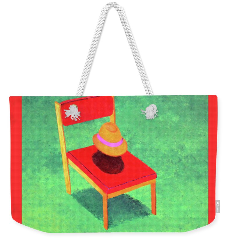 Minimalism Weekender Tote Bag featuring the painting The Chat by Thomas Blood