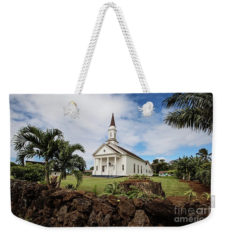 Old Weekender Tote Bag featuring the photograph The Church at Koloa by Scott Pellegrin