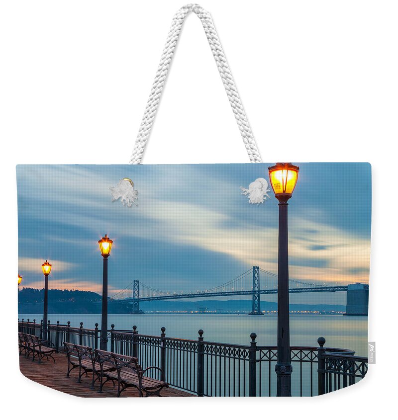 San Francisco Weekender Tote Bag featuring the photograph The City at Dawn by Jonathan Nguyen