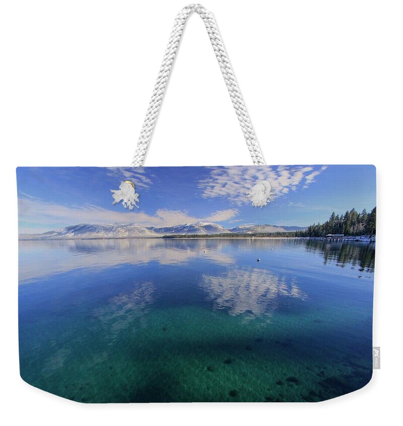 Winter Weekender Tote Bag featuring the photograph Winter South Lake Tahoe Sunrise by Sean Sarsfield
