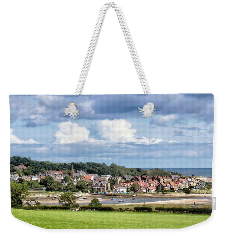 Alnmouth Weekender Tote Bag featuring the photograph The Coastal Village Of Alnmouth by Jeff Townsend