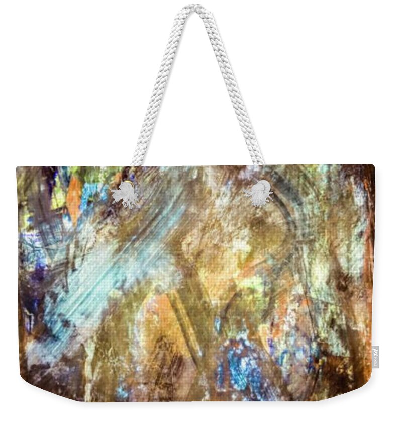 Abstract Rome Pillars Weekender Tote Bag featuring the painting The colosseum by Rick Reesman