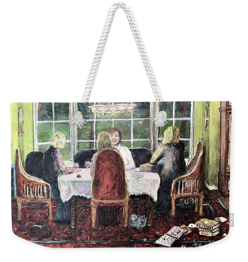 Mother Weekender Tote Bag featuring the painting The Conversation by Richard Wandell