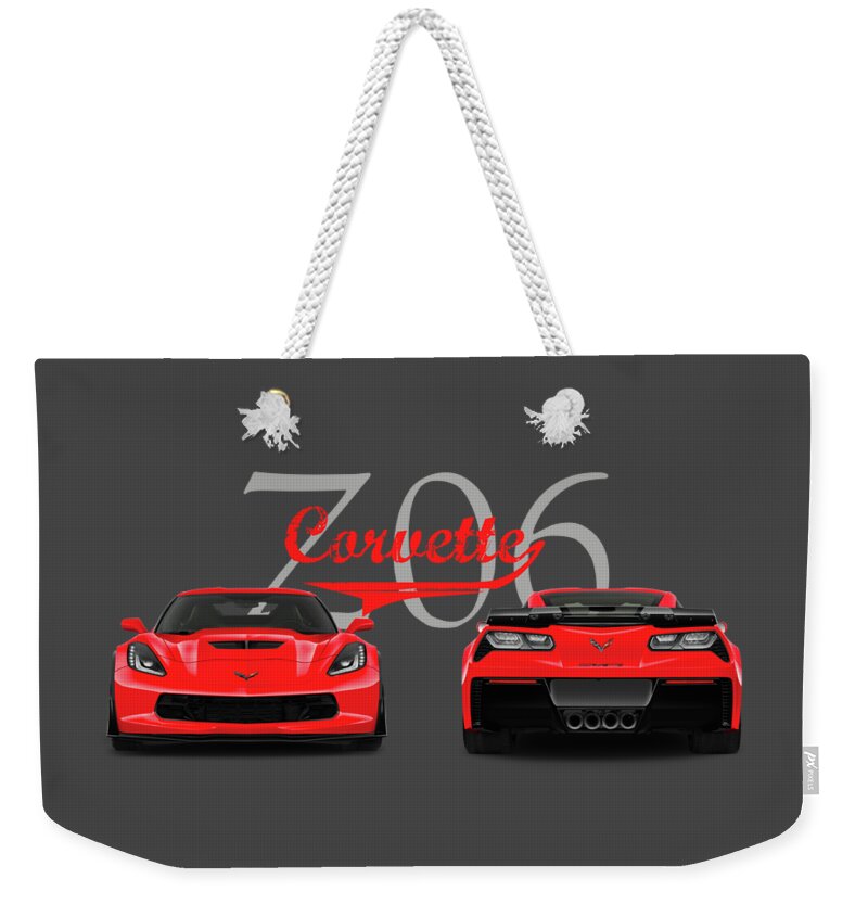 Chevrolet Corvette Weekender Tote Bag featuring the photograph The Corvette Z06 by Mark Rogan
