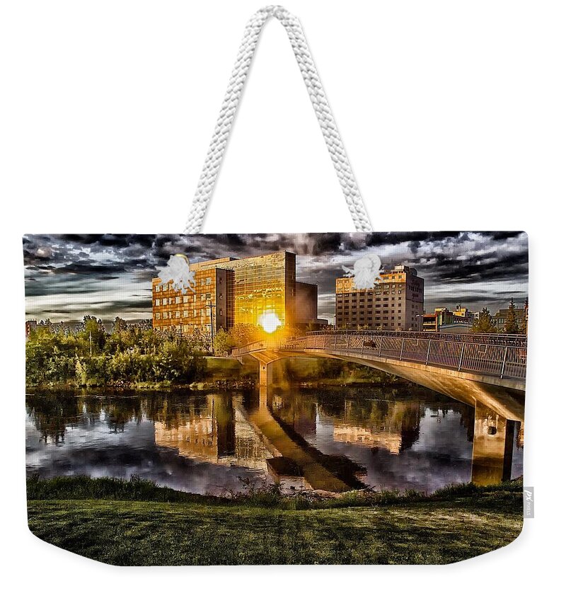 Fairbanks Weekender Tote Bag featuring the photograph The Cross by Michael W Rogers