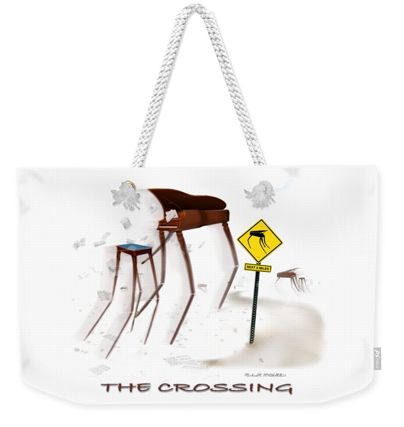 T-shirt Weekender Tote Bag featuring the digital art The Crossing SE by Mike McGlothlen