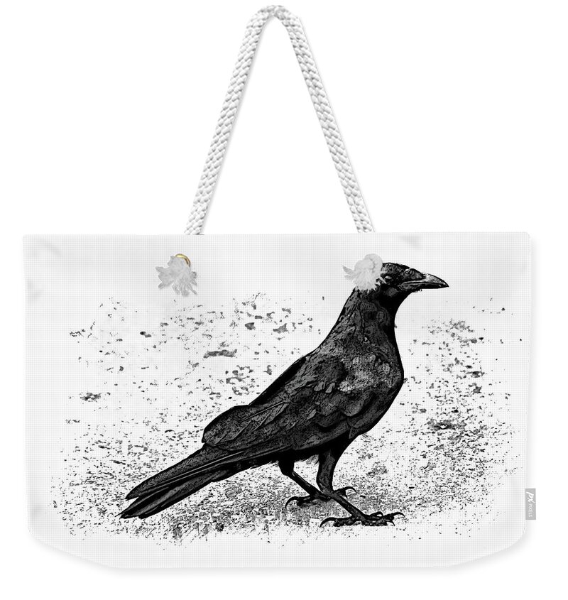 Crow Weekender Tote Bag featuring the photograph The Crow by Stoney Lawrentz