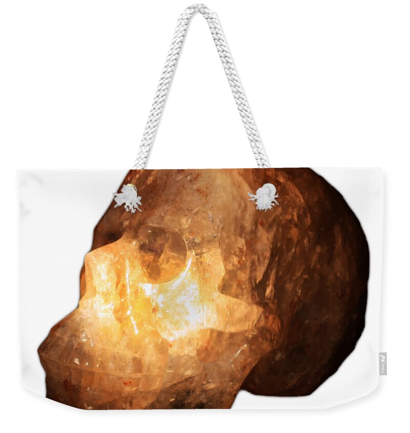 T-shirt Weekender Tote Bag featuring the photograph The Crystal Skull on Transparent background by Terri Waters
