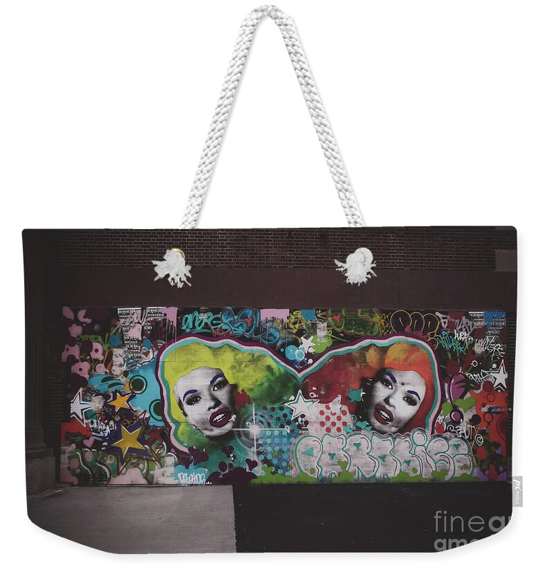 Asbury Park Weekender Tote Bag featuring the photograph The Dark Side - Graffiti by Colleen Kammerer