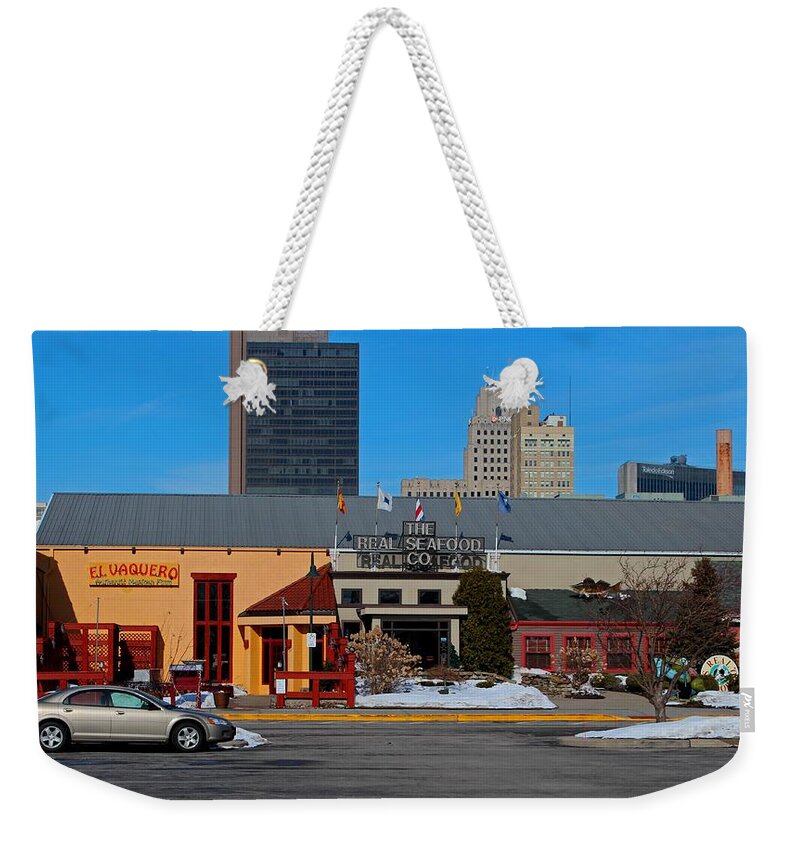 The Docks Weekender Tote Bag featuring the photograph The Docks by Michiale Schneider