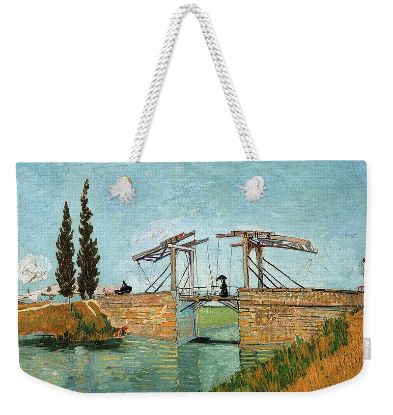 Drawbridge Weekender Tote Bag featuring the painting The Drawbridge by Vincent van Gogh