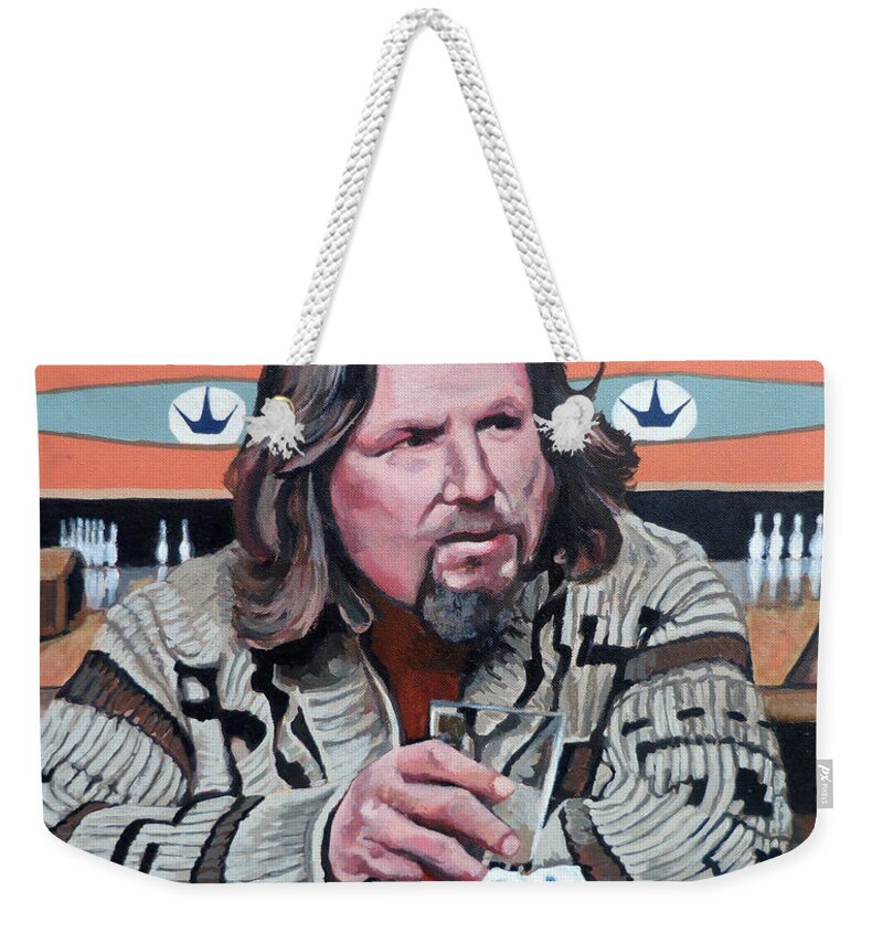 Dude Weekender Tote Bag featuring the painting The Dude by Tom Roderick