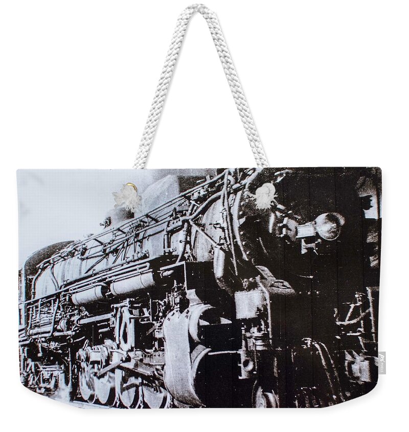 Train Weekender Tote Bag featuring the photograph The Engine by Jeanne May