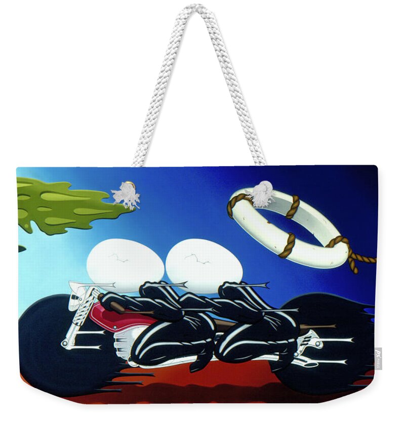  Weekender Tote Bag featuring the painting The Escape by Paxton Mobley