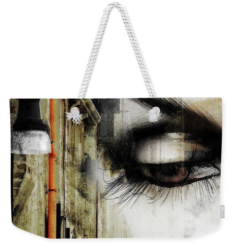 Eye Weekender Tote Bag featuring the photograph The eye and the street light by Gabi Hampe