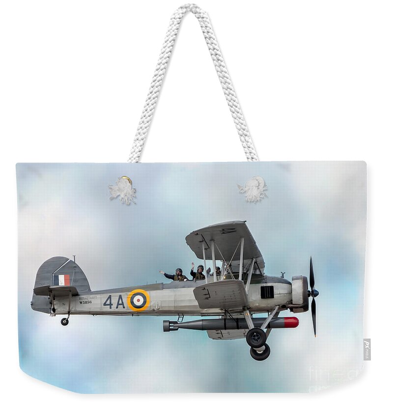 Biplane Weekender Tote Bag featuring the photograph The Fairey Swordfish by Adrian Evans