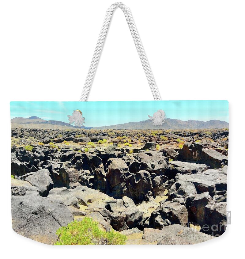 Basaltic Falls Weekender Tote Bag featuring the photograph The Falls by Joe Lach