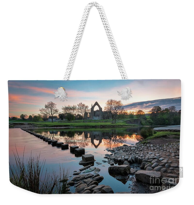 Bolton Abbey Weekender Tote Bag featuring the photograph The first sunset in May by Mariusz Talarek