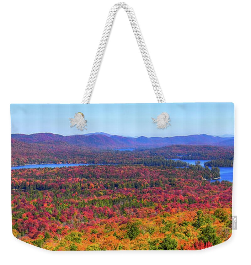 Autumn Landscapes Weekender Tote Bag featuring the photograph The Fulton Chain of Lakes by David Patterson
