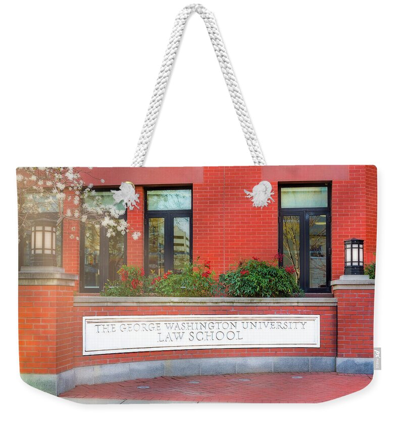 George Washington University Law School Weekender Tote Bag featuring the photograph The George Washington University Law School DC by Susan Candelario