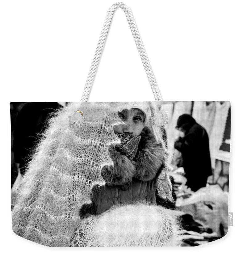 Old Woman Weekender Tote Bag featuring the photograph The Ghost by John Williams