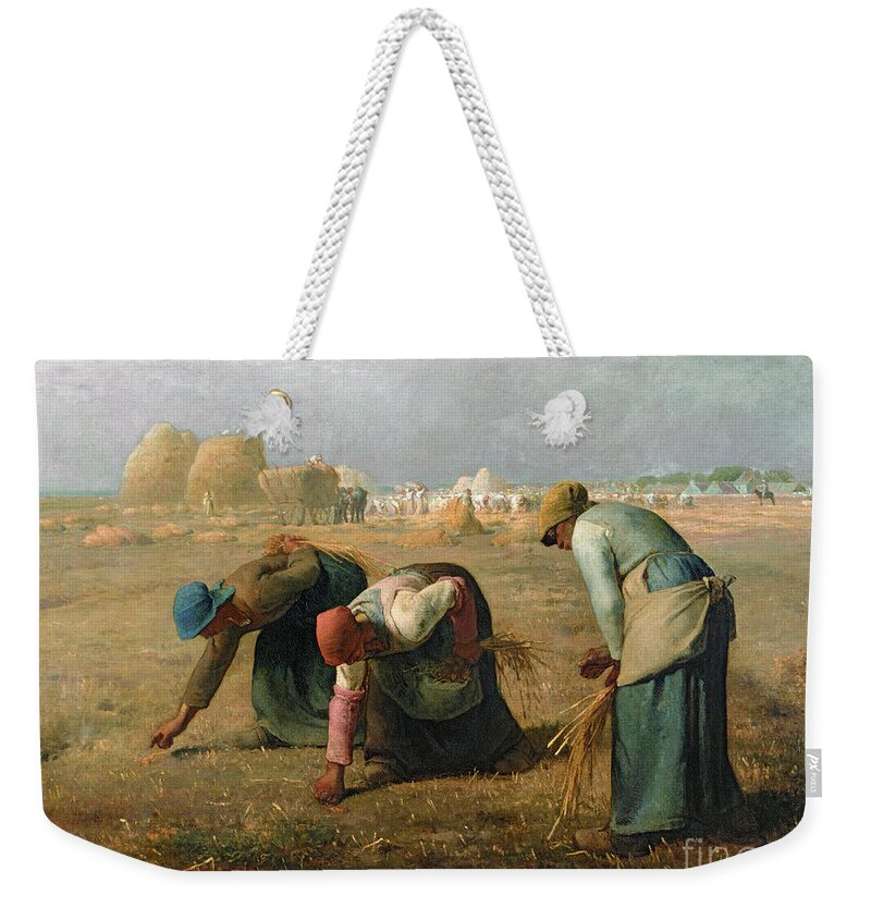 The Weekender Tote Bag featuring the painting The Gleaners by Jean Francois Millet