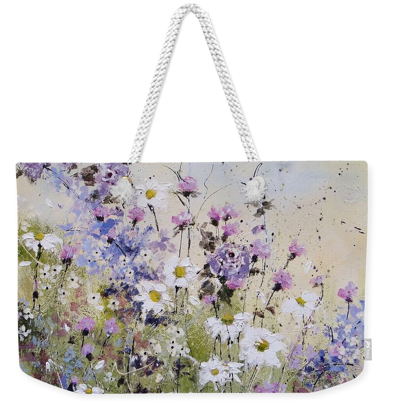 Wild Flowers Weekender Tote Bag featuring the painting The Glory by Laura Lee Zanghetti