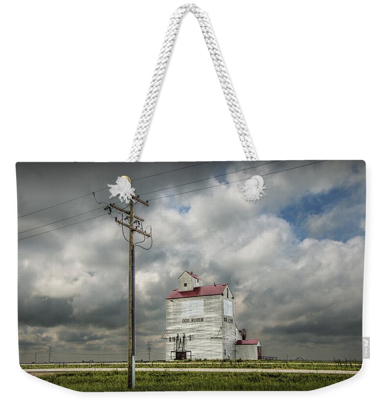 Art Weekender Tote Bag featuring the photograph The Grain Elevator in Dog River by Randall Nyhof