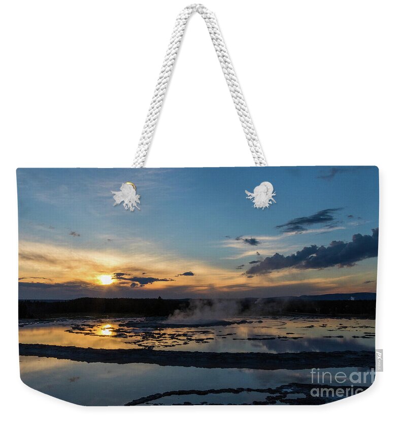 Water Weekender Tote Bag featuring the photograph The Great Fountain Geyser by Brandon Bonafede