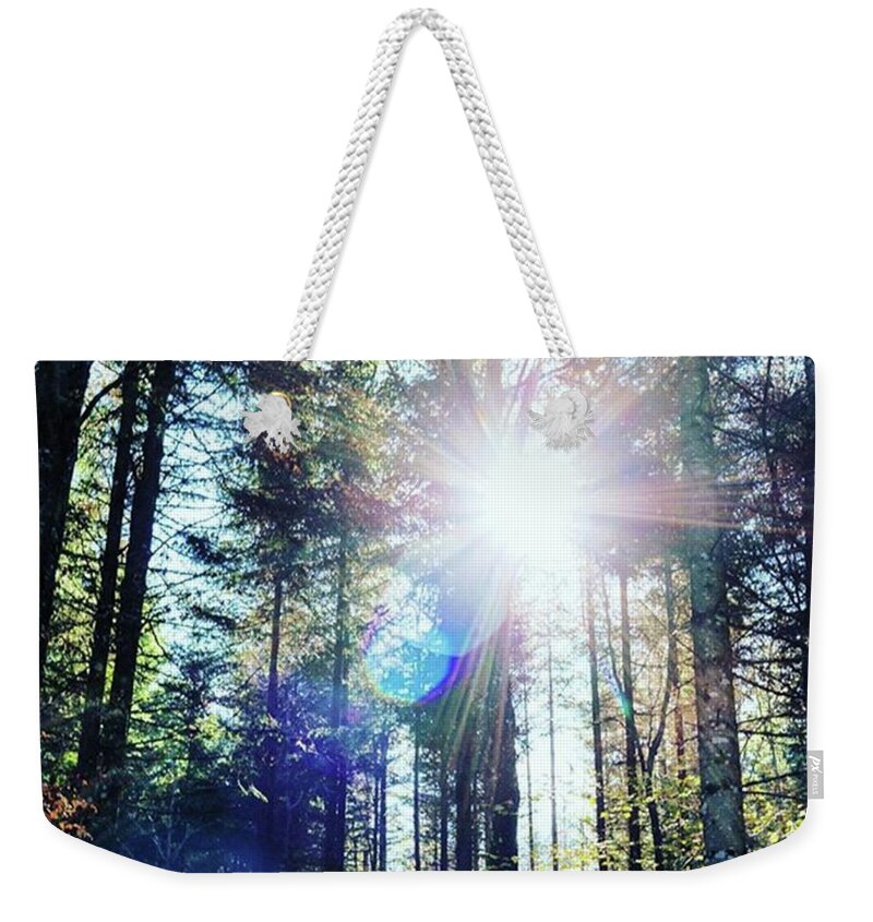 Lookingup Weekender Tote Bag featuring the photograph The Great Outdoors, A Forest In by Aleck Cartwright