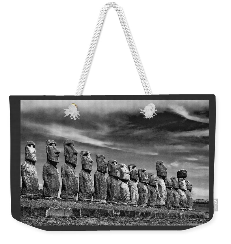 Easter Island Weekender Tote Bag featuring the photograph The Guardians - Easter Island by John Roach