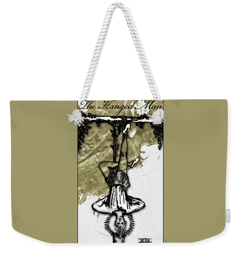 Mystical Art Weekender Tote Bag featuring the painting The Hanged Man Arcannah by Mindy Sommers