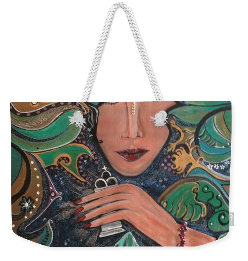  Weekender Tote Bag featuring the painting The Heart Always Wins by Tracy McDurmon