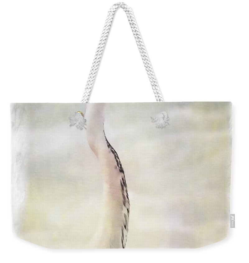 Heron Weekender Tote Bag featuring the photograph The Heron by Stoney Lawrentz