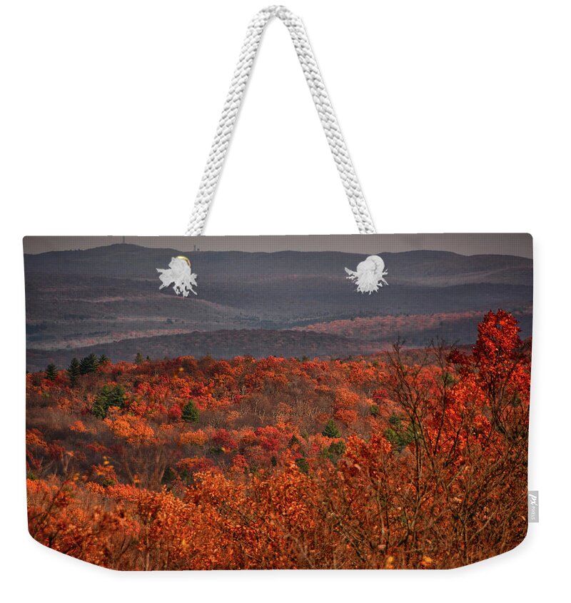 High Point State Park Weekender Tote Bag featuring the photograph The Hills to High Point by Raymond Salani III