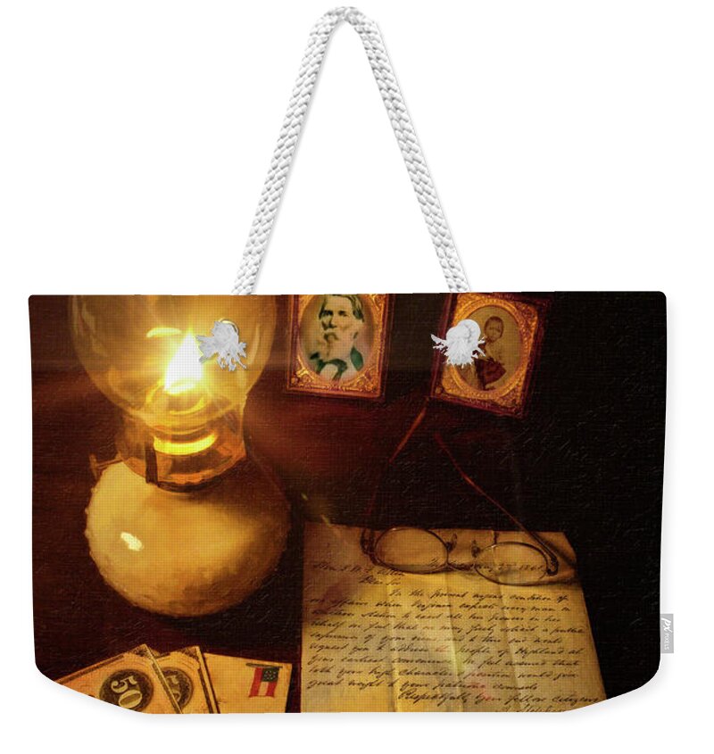 Civil War Letter Weekender Tote Bag featuring the photograph The Invitation by Mark Allen