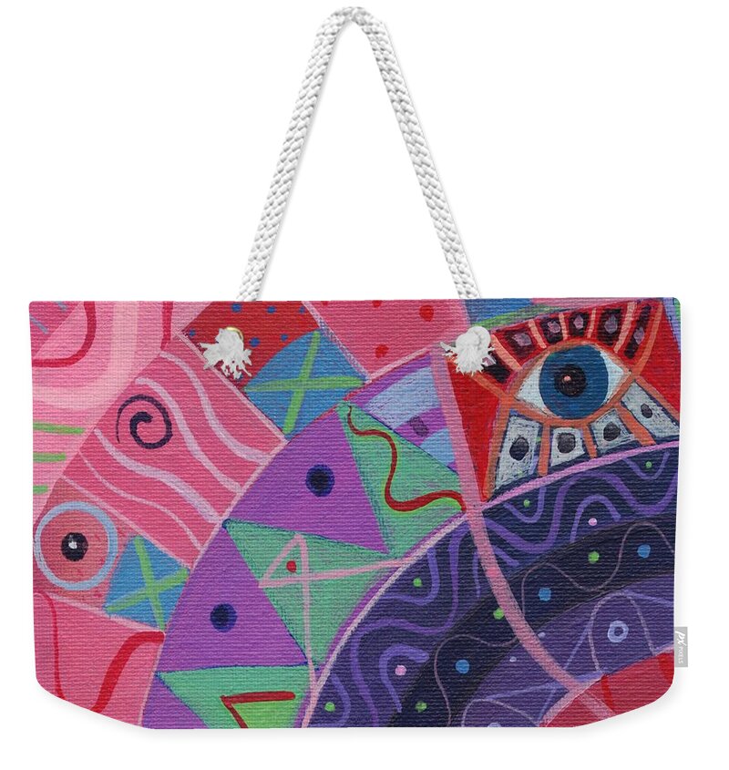 Joy Of Design Weekender Tote Bag featuring the painting The Joy of Design X X X V I I by Helena Tiainen