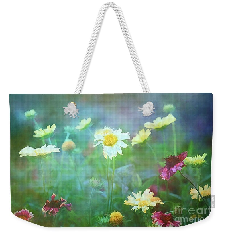 Flowers Weekender Tote Bag featuring the photograph The Joy of Summer Flowers by Anita Pollak