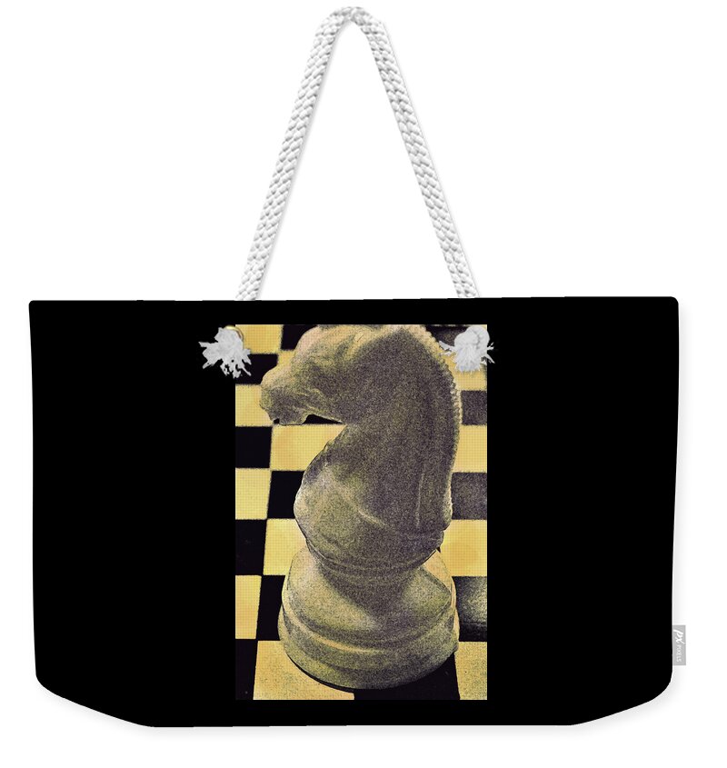 Chess Weekender Tote Bag featuring the photograph The knight by Ian MacDonald