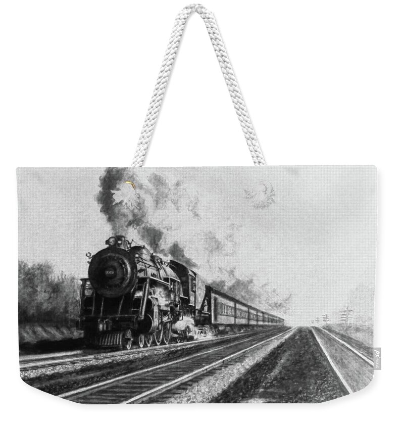 Brad Brailsford Weekender Tote Bag featuring the drawing The Lake Cities by Brad Brailsford