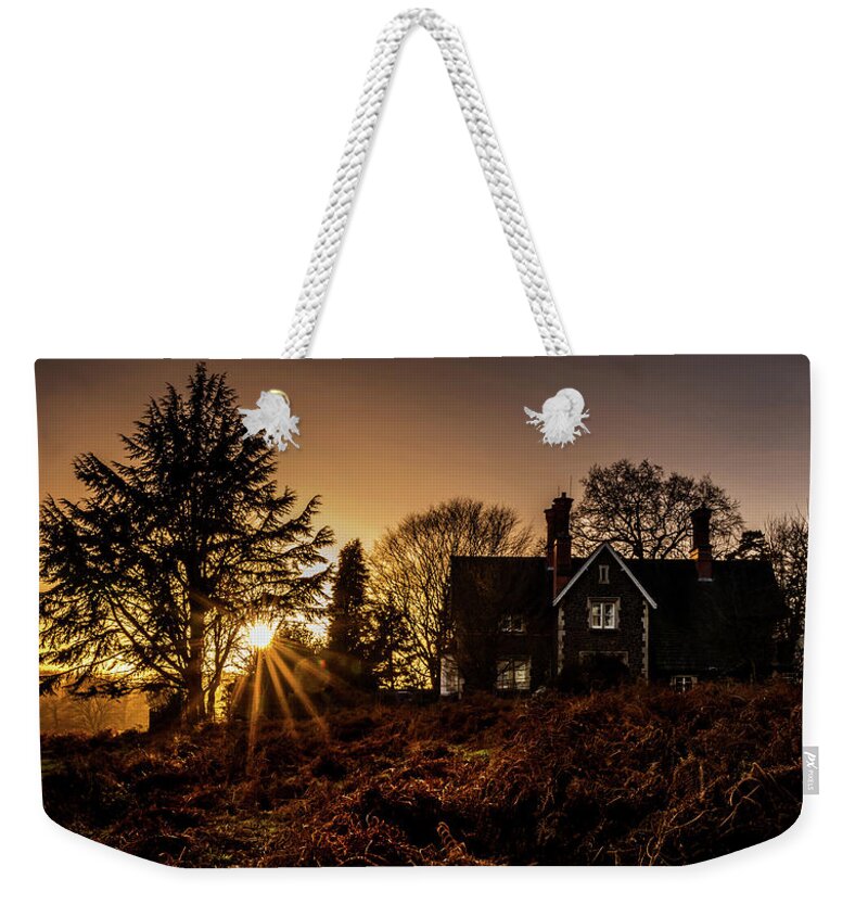 Bradgate Weekender Tote Bag featuring the photograph The Last Glow by Nick Bywater