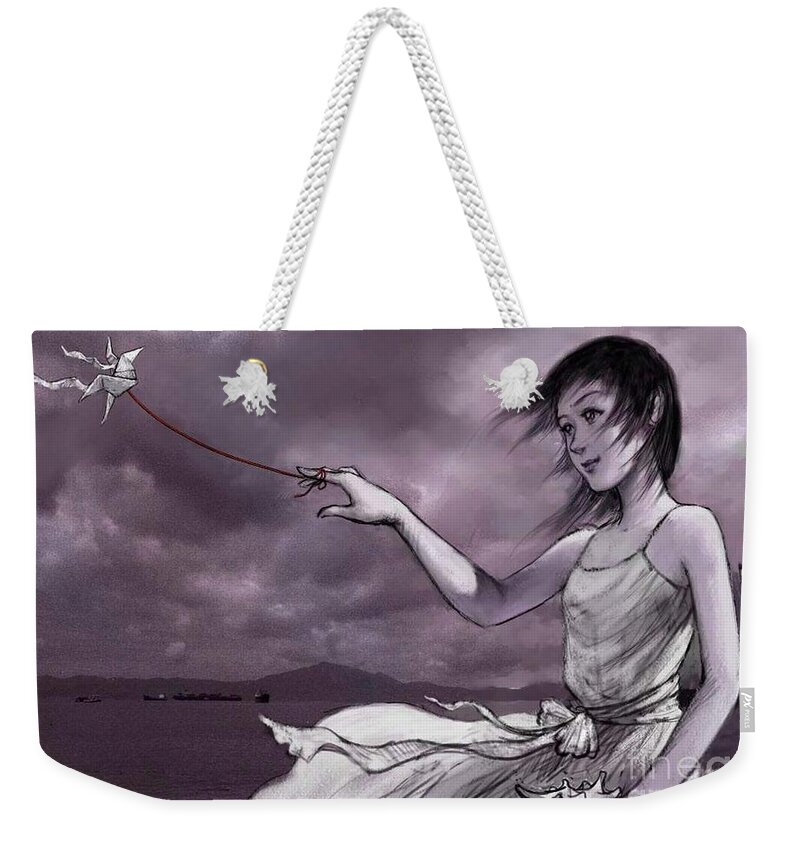 The Letter Weekender Tote Bag featuring the digital art The Letter by Jieming Wang
