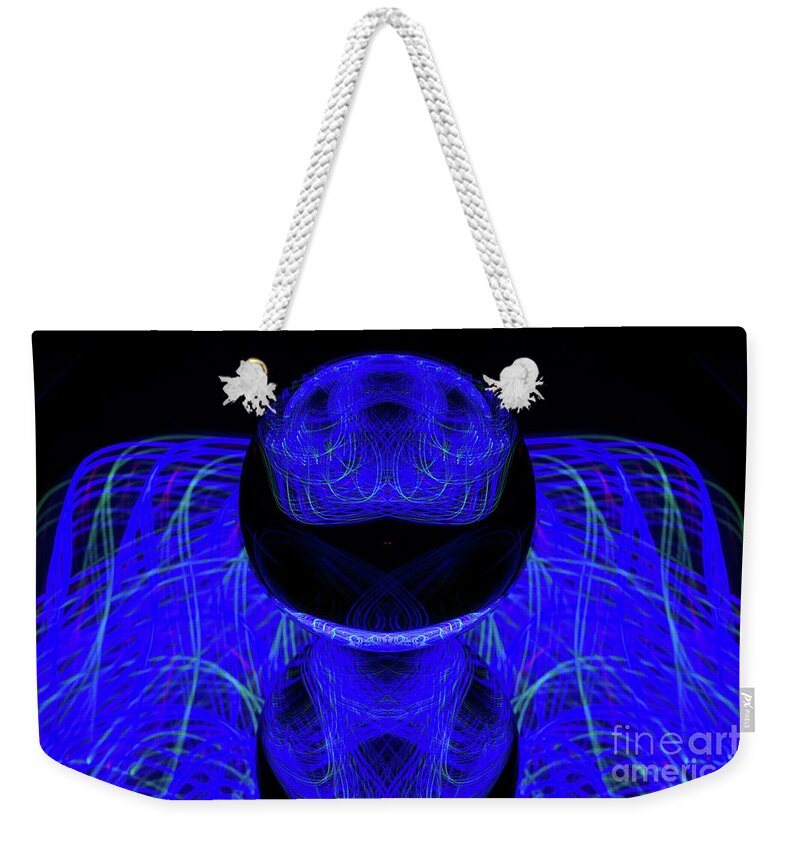 Light Painting Weekender Tote Bag featuring the photograph The Light Painter 49 by Steve Purnell