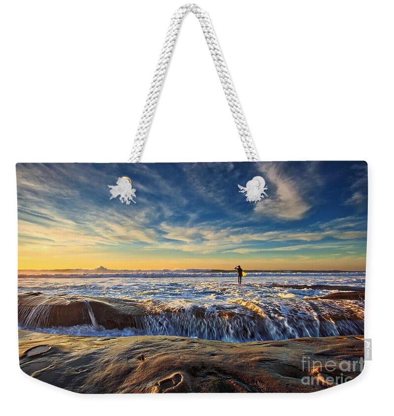 Hospital Reefs Weekender Tote Bag featuring the photograph The Lone Surfer by Sam Antonio