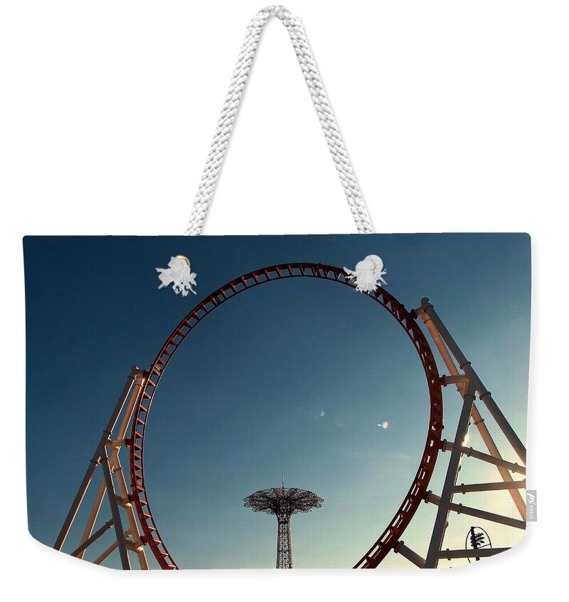 Coney Island Weekender Tote Bag featuring the photograph The Loop by Onedayoneimage Photography